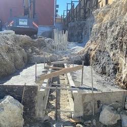 Shoring Works - Guide Beam Construction