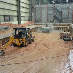 Mevcut Bina İçi Makine Temeli için İksa İşi